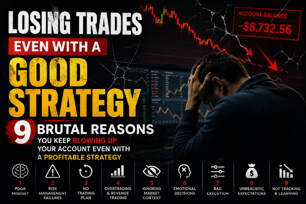 Losing trades even with a good strategy: 9 Brutal Reasons You Keep Blowing Up Your Account Even With a Profitable Strategy